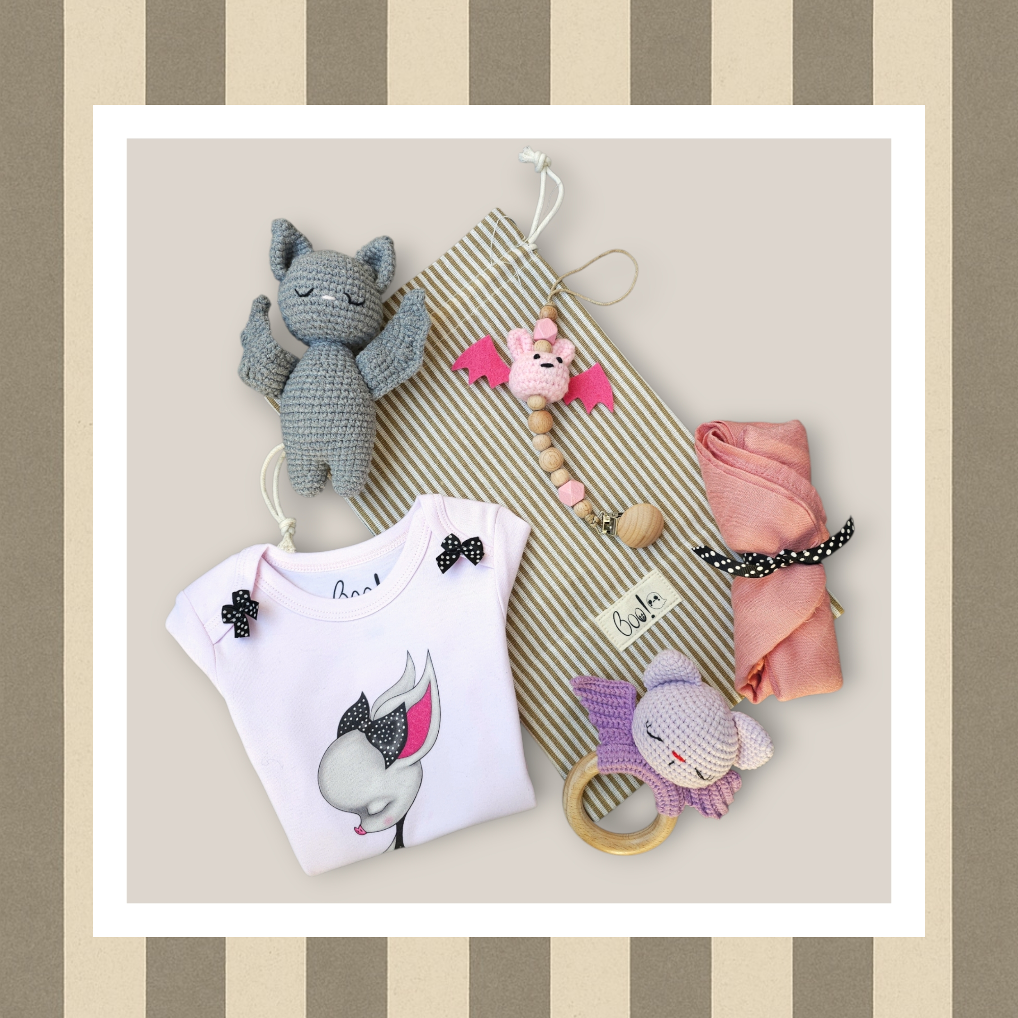 Saquito regalo Boo “Vampirillo” – lleno de tierna oscuridad para bebés terroríficamente encantadores.